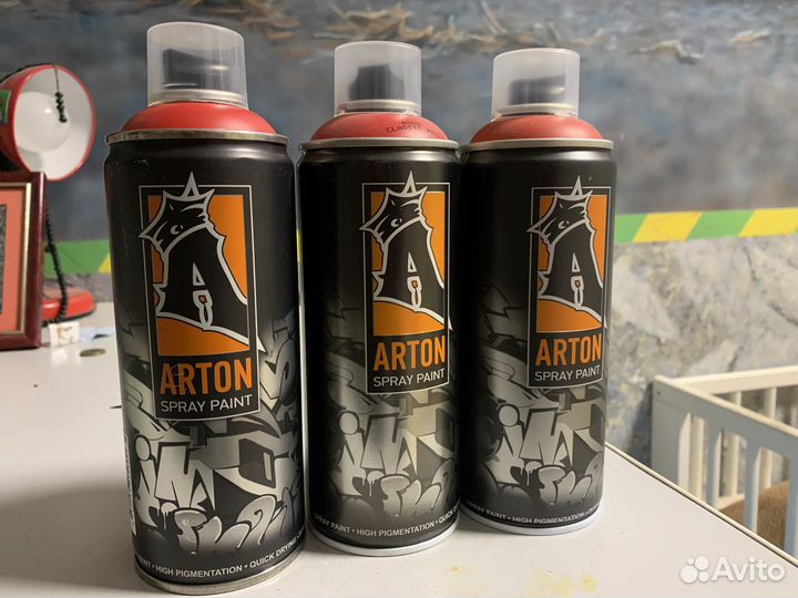 Аэрозольная краска Arton 3 шт
