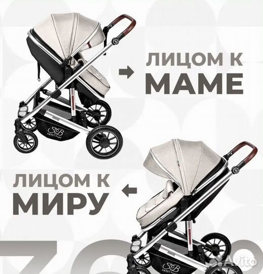 Коляска Sweet Baby трансформер 2 в 1