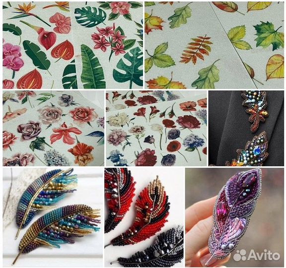 Набор для вышивания брошей бисером