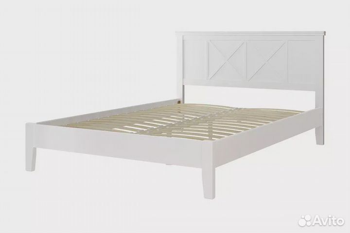 Белая кровать из массива сосны 160х200 Грация-2