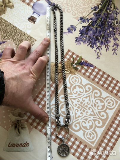 Серебряная цепочка с подвеской