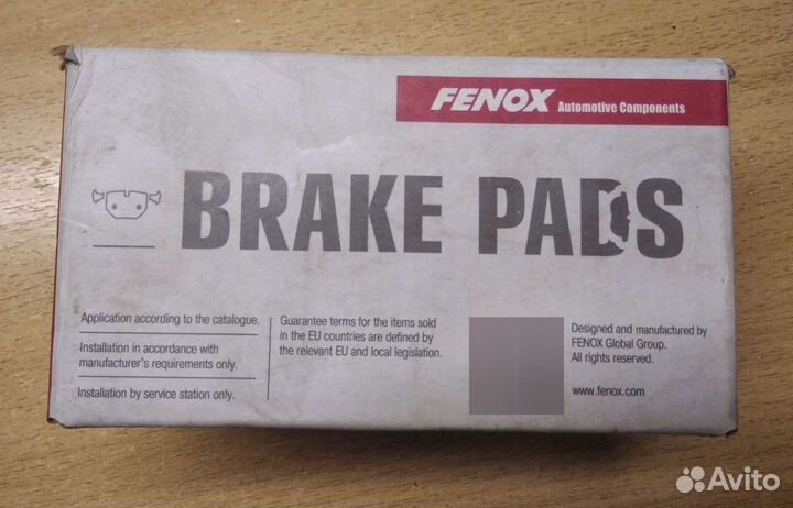 Тормозные накладки Renault Megan Sedan