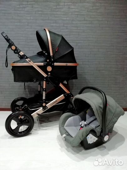 Коляска 3 в 1 Luxmom как новая