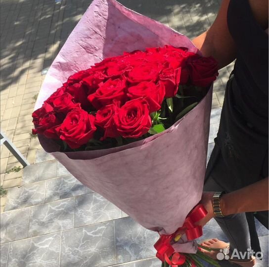 21 роза (50см)