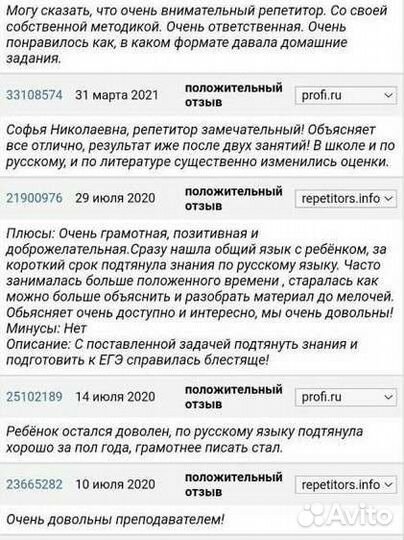 Репетитор по русскому языку