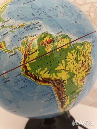 Глобус с подсветкой физический
