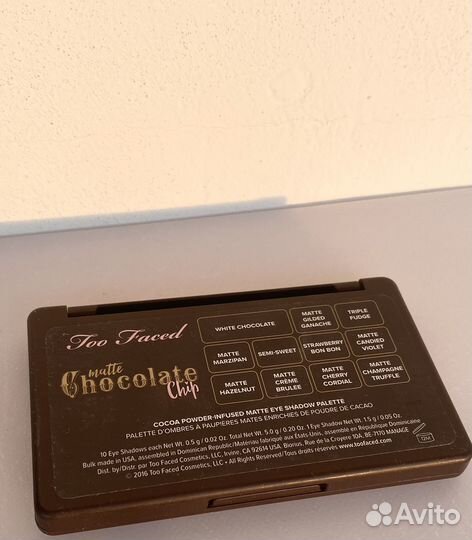 Too Faced Chocolate Chip Палетка теней