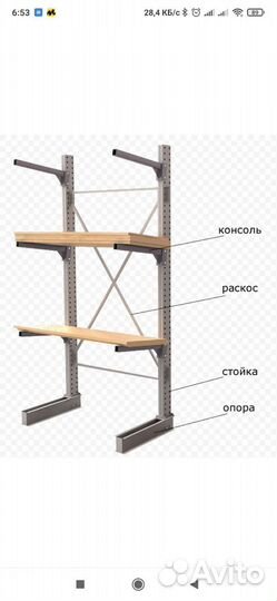 Консольный стеллаж