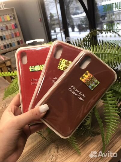 Чехол Silicone case на iPhone X/XS