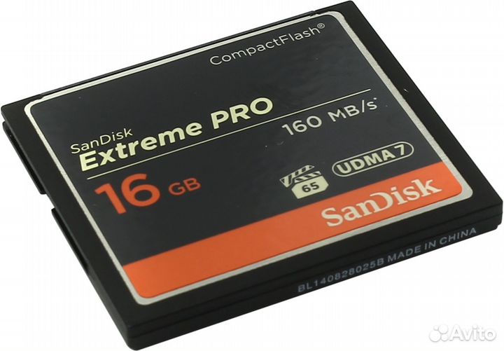 Карта Sandisk CF 16G extremеpro 1067x 160 mb/s 4K