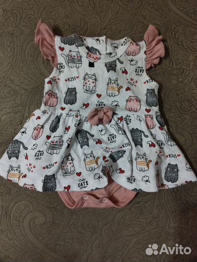 Платье боди для девочки 62