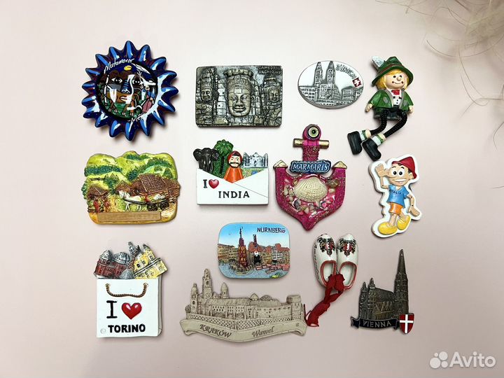 Магниты на холодильник Италия Швейцария Мексика