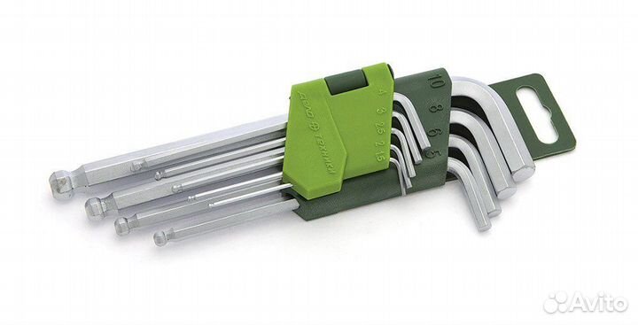 Набор шестигранников с шаром от 1.5-10 мм 9 пр