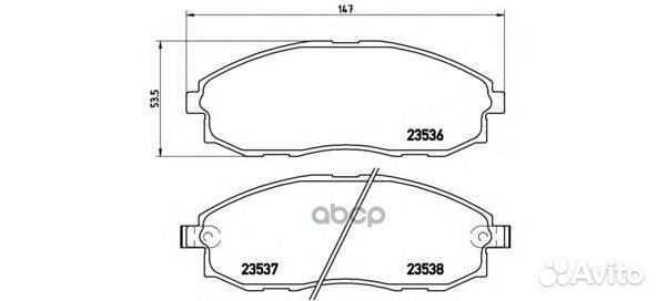 P30010 703 02223409 колодки дисковые п Hyund