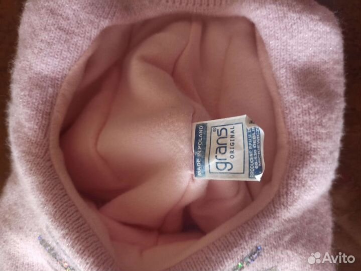 Шапка шлем 48-50 для девочки