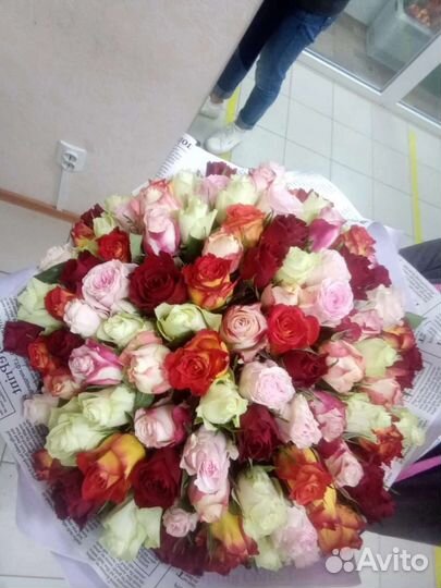 Цветы розы букет