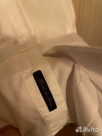 Рубашка белая под запонки Италия Boticelly