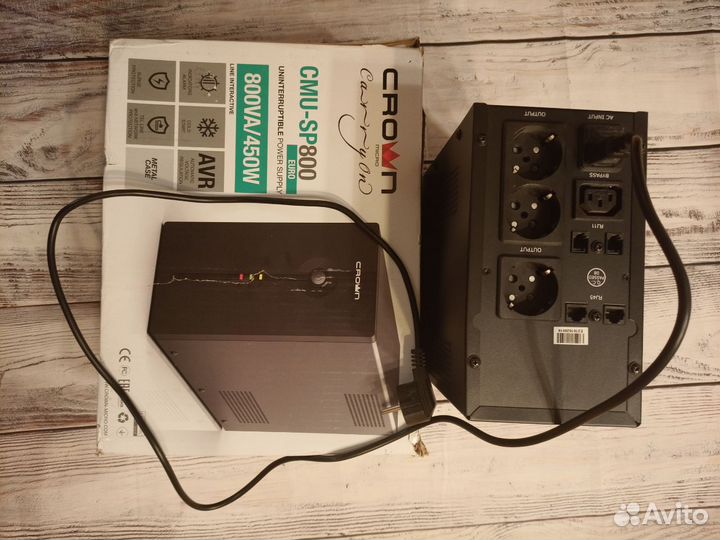 Источник бесперебойного питания 800Va/450W Crown