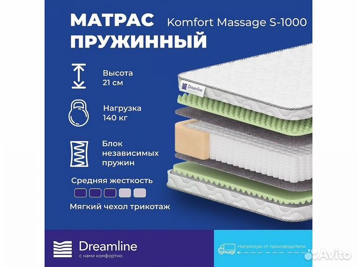 Матрац Dreamline Komfort Massage S1000