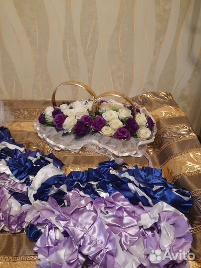 Украшения для машины на свадьбу