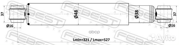 Амортизатор газовый зад mitsubishi L200,L200