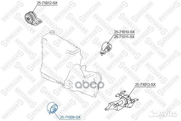 25-71009-SX подушка двс передняя Mazda 323 BG