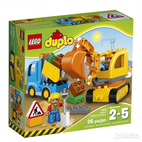 Lego duplo грузовик и гусеничный экскаватор