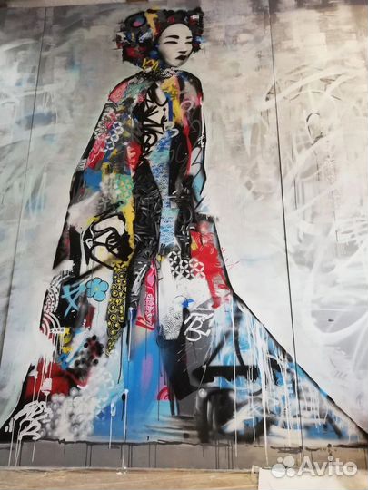 Художественная роспись стен граффити художник