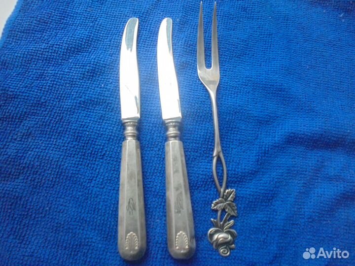 Антикварн серебро ножи Швеция 2 ножа