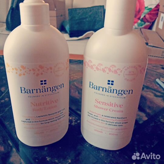 Крем -гель для душа и молочко для тела Barnangen