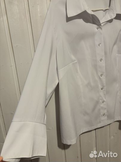 Рубашка белая женская оверсайз, 46-50 размер