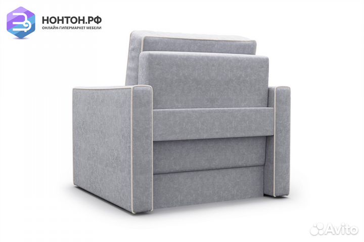 Кресло еврокнижка Леон серое