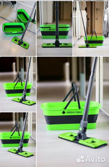 Швабра Твист с отжимом, Гринвей