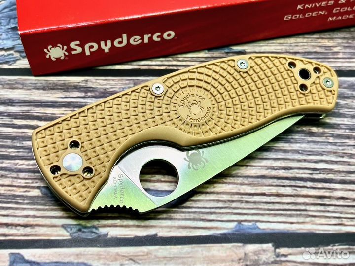 Нож складной Spyderco SC122PTN Tenacious, Tan FRN