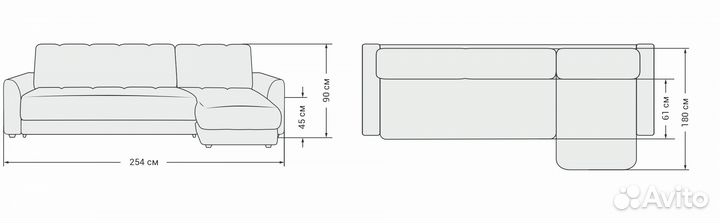 Угловой диван boss Sleep 140