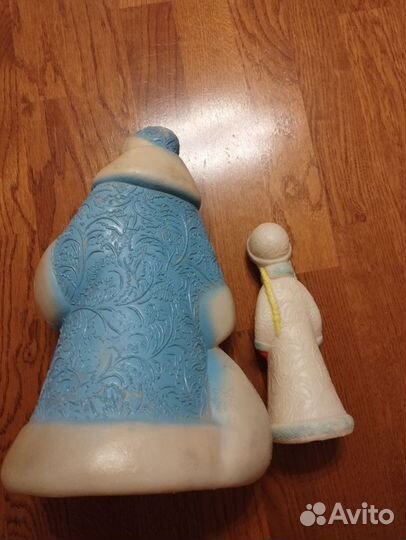 Дед мороз и снегурочка СССР пластик