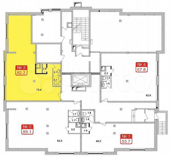 Свободного назначения, 82.1 м²