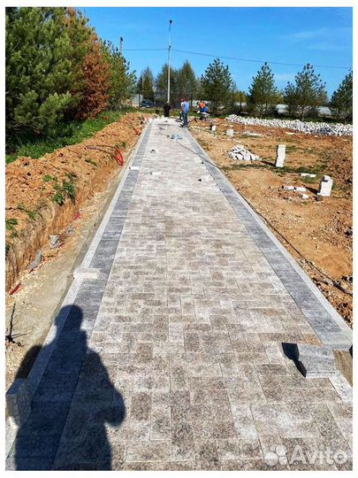 Гранитная плитка серая