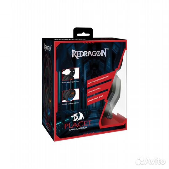 Игровая гарнитура Redragon Placet с подсветкой