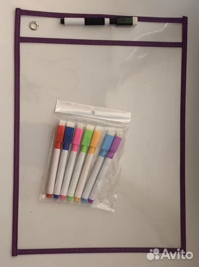 Папка «Пиши и стирай» + маркеры