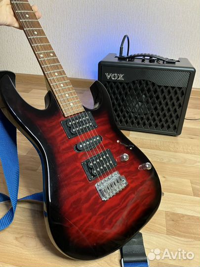 Электрогитара ibanez GRX70QA и Комбик VOX VX 1