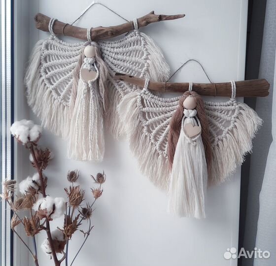 Ангел. Панно макраме