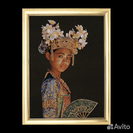 Индонезийская танцовщица вышивка