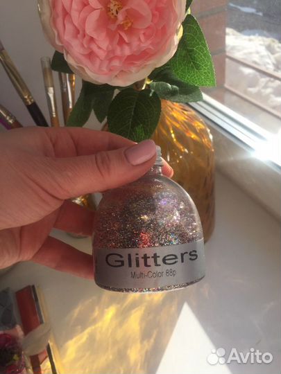 Глиттеры для творчества флористики цена за все