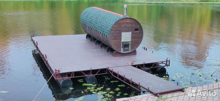 Причал, пирс, понтон под плавдом, баню