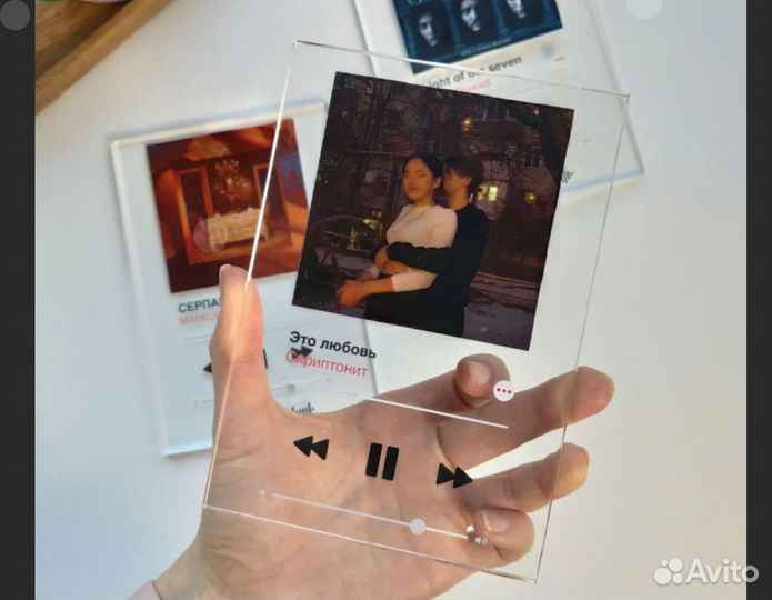 Трек пластинка на стекле. Набор подарочный