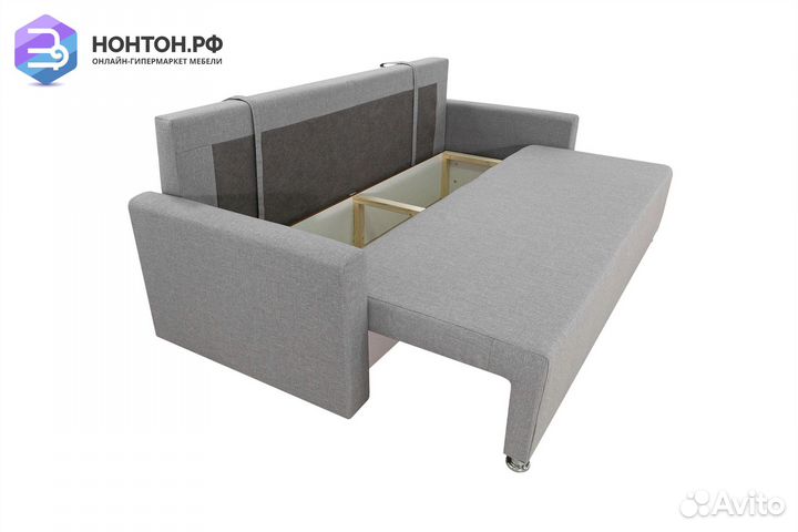 Диван еврокнижка Олимп серый