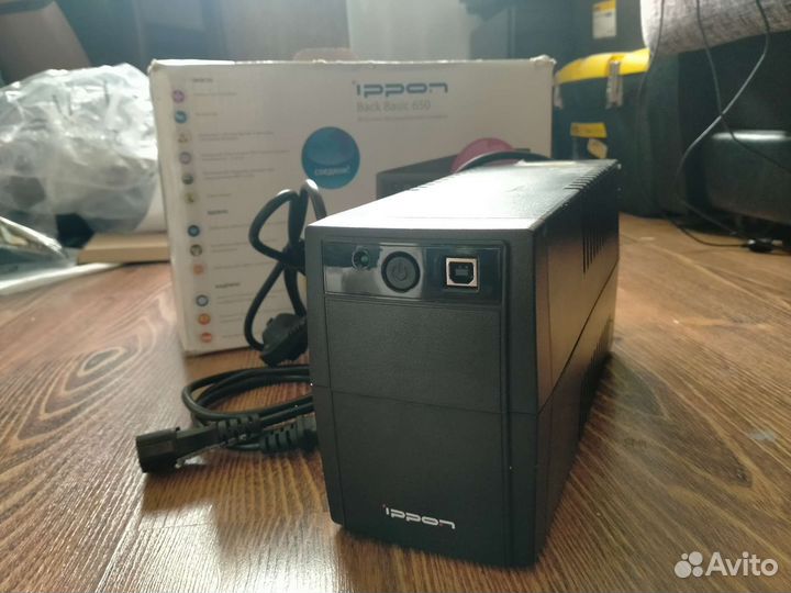 Ибп ippon back basic 650 + доп аккумулятор