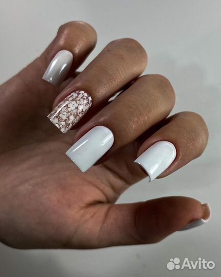 Маникюр гель лак наращивание