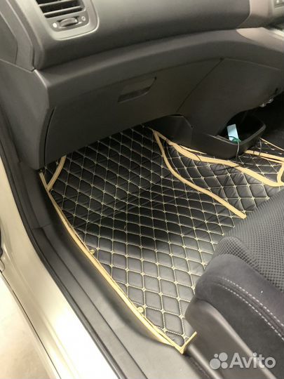 3d коврики из экокожи на Renault Captur